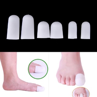 moretirp 2 piezas de silicona gel tubo vendaje del dedo del pie protectores de pies alivio del dolor cuidado de los pies cl (7)