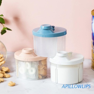 APILLOWLIPS 4-Grids Portable Baby Food Storage Box Infant Milk Powder Organizer Container