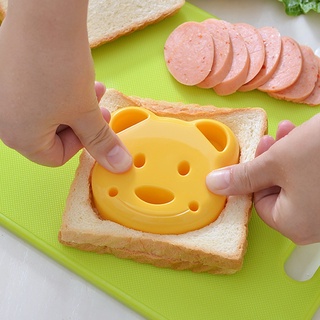 en stock oso amarillo diseño diy sandwich tostadas pan cortador lindo molde para hornear homix
