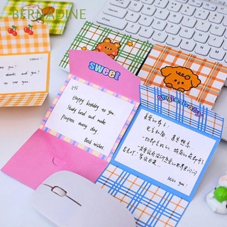 bernadine papelería tarjeta de bendición diy tarjeta de felicitación oso envolver conejo envolver lindo tarjeta de regalo mejores deseos tarjeta mensaje bloc de notas tarjeta de cumpleaños sobres de papel