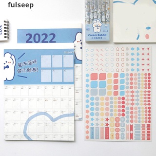 [Fulseep] 2022 Year Wall Calendar with Sticker 365 Days Daily Schedule Periodic Planner DSGC