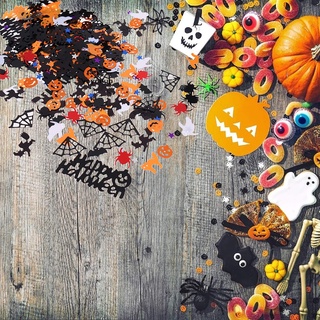 yoyohup halloween confeti fiesta de halloween plástico confeti purpurina colorido calabaza spi cl