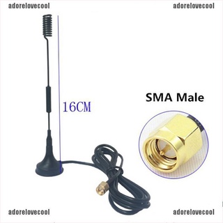 Adbr 12 dbi 433Mhz antena de media onda Dipole antena SMA macho con base magnética TOM
