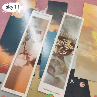 SKY Pagination Mark Bookmark Set leer la marca literaria y fresca en caja marcadores Bookend regalo papel fragmentos emocionales en el mundo