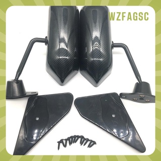 Wzfagsc 1 Par de espejos Retrovisores laterales con alas laterales Para coche/correr F1