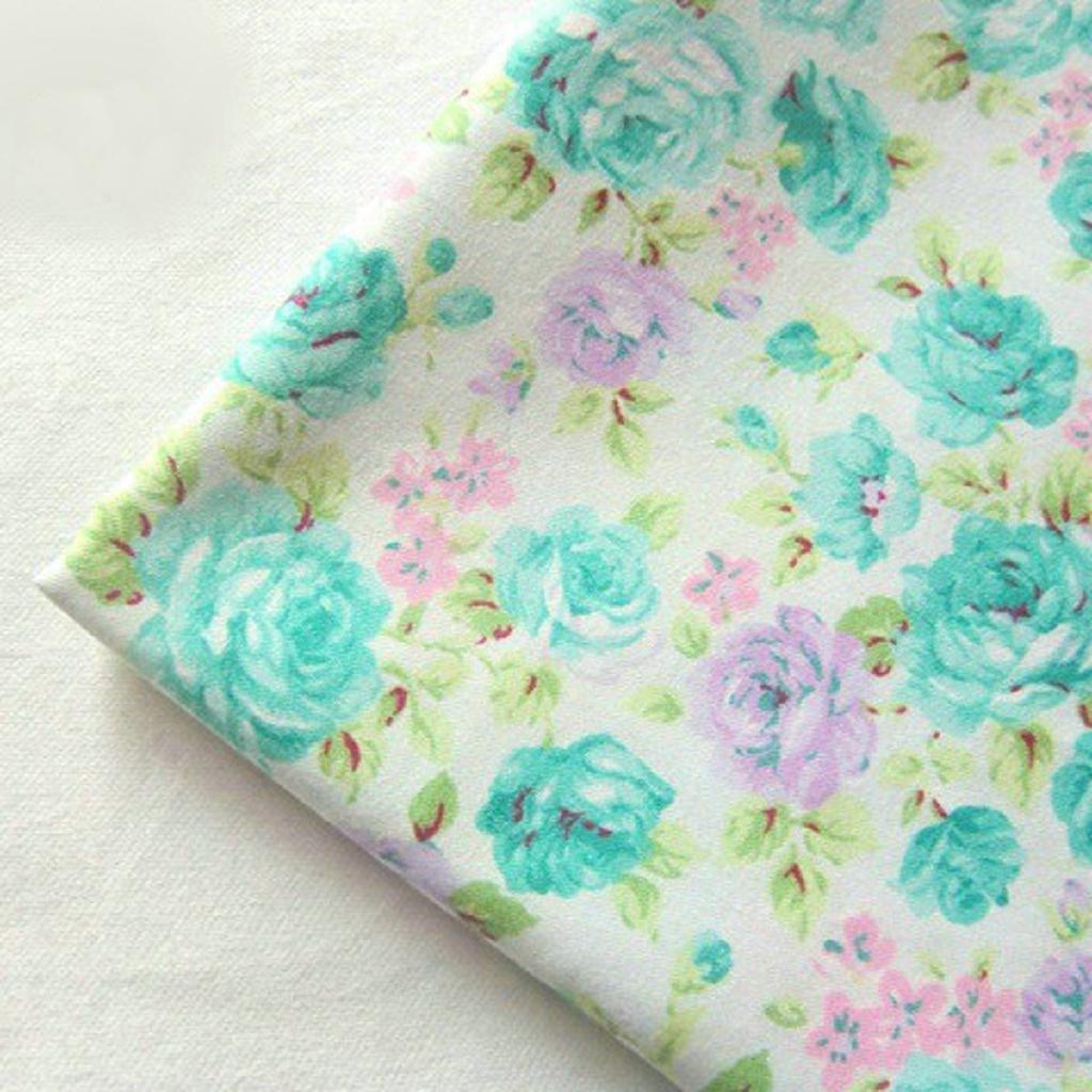 100 piezas de tela de algodón precortada de Color surtido Floral impreso encanto acolchado artesanía (4)
