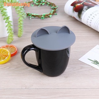 [Gooutdoorhg] 1Pc Cute Animals Cat Ear Silicone Cover Coffee Cup Suction Seal Lid Cover Tool
