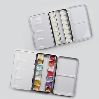 Colorful Watercolor Paints Tins Box Palette Painting Storage Paint Iron Box