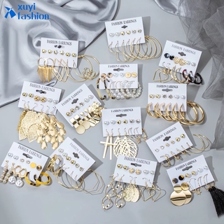Aretes de perlas de acrílico Retro con borla de Metal geométricos de Metal con pedrería de diamantes de imitación para mujer joyería de moda regalo (1)