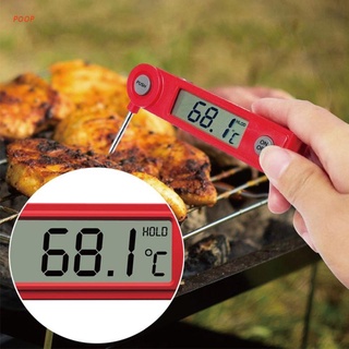 Poop Digital sonda termómetro plegable alimentos barbacoa horno de carne plegable termómetro de cocina impermeable agua aceite herramientas