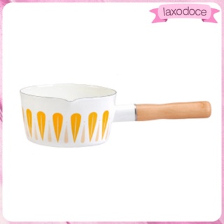 Laxodoce pequeña cocina De mango De madera Estilo japonés/Esmaltado De olla Para fideos/Porridge/súp