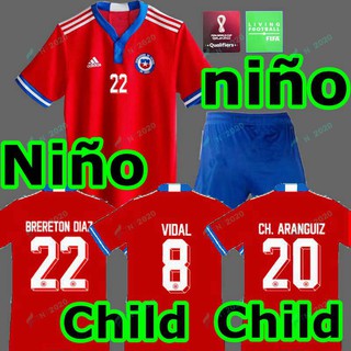 《Logística rápida》2021 2022 Chile Niño Child Kids Laroja BRERETON DIAZ 22 Home Soccer Jersey Camiseta de fútbol Football shirts