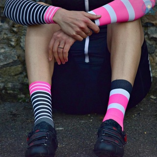 Sunny calcetines de ciclismo absorbe la humedad calcetines de bicicleta hombres mujeres deportes correr gimnasio entrenamiento estriado calcetines tamaño 7-12 (3)