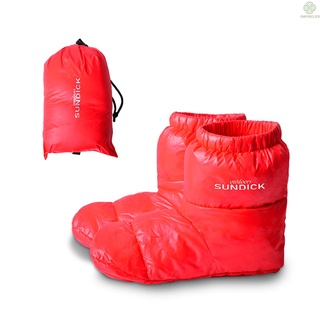 [e&L] Zapatillas de Camping al aire libre cálidas para saco de dormir interior botas cálidas hombres mujeres invierno pato abajo botines zapatilla botas