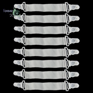 FOREVER20 8Pcs White Mattress Clip Bedding Holder Elastic Belt Bed Sheets Buckle Fitted Suspenders Straps Fastener Home & Living Grippers