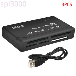 Spl-3 piezas lector de tarjetas USB 2.0 SD lector de tarjetas adaptador TF CF SD Mini SD SDHC MMC MS XD dispositivo de lectura