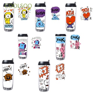 THERMOS coolsoo shooky tazas de vacío tata botella de agua termo taza van cooky rj mang chimmy koya kpop bts bt21