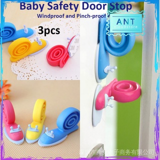 3 piezas de tope de puerta de seguridad para bebé, diseño de caracol, lindo bebé, niños, seguridad, hogar