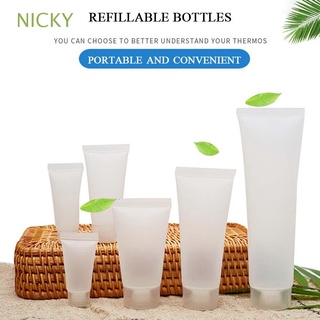 nicky botella vacía portátil loción contenedor de maquillaje botella de viaje cosmética crema tubos organizadores de plástico exprimir botellas recargables