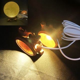 SAY luminoso LED Base de madera maciza caoba hueco tallado de raíz para uso de bola de cristal (9)