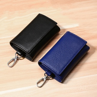 Multifunctional Keychain Wallet Genuine Leather Wallet Women Casual zipper Coin Purse Card Holder Female Short Small Wallets Men
