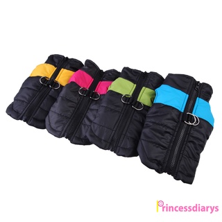 (PrincessDiarys) Pequeña chaqueta impermeable para perro, invierno acolchado acolchado, ropa para mascotas