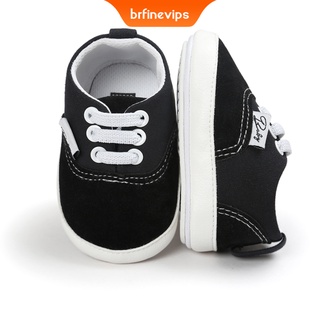 [BRFINEVIPS] Zapatos de suela suave de bebé antideslizante de lona Casual zapatos de niño niños Prewalker zapatos