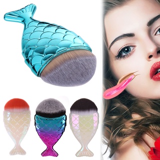 inlove brocha de maquillaje en forma de pescado/base/rubor/herramienta para contorno