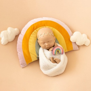 brea - juego de 3 almohadas auxiliares para bebé, diseño de nubes (5)