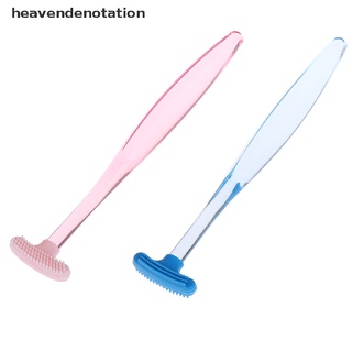 [heavendenotation] cepillos de limpieza de lengua de silicona para limpieza oral, limpiador de lengua