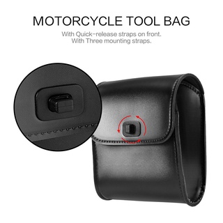[laptopstoreqa] bolsa de herramientas universal para manillar delantero de motocicleta, bolsa de equipaje, bolsa de cuero