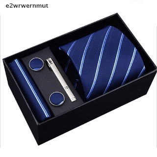 *e2wrwernmut* juego de 5 piezas caja de regalo de negocios formal corbata pañuelo gemelos para hombre corbata venta caliente (3)