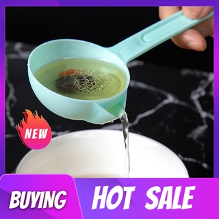 shanhaoma Plastic Long Handle Soup Oil Separator Home Kitchen Colander Filtering Spoon