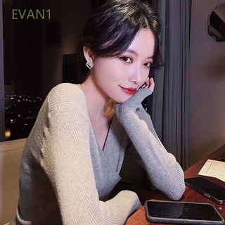 EVAN1 Temperament Geometric Earrings Simple Fashion Jewelry Heart Stud Earrings Women Cute Hollow Elegant Korean Girls Pearl/Multicolor