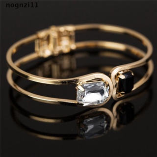 (Hotsale) pulsera de diamantes de imitación de cristal chapado en oro para mujer brazalete brazalete joyería {bigsale} (2)