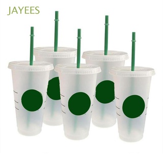 Jayees taza/vaso De Plástico Personalizado reutilizable con popotes/taza De Café/multicolor