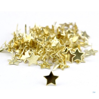 Stat 100 Unids/Pack Decorativo Metal Pushpins Conjunto Lindo Estrella Oro Pulgar Tachuelas Ideal Para Adultos Mostrando Archivos Fotos Póster