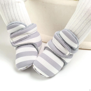 iu invierno cálido lindo bebé recién nacido niñas niño rayas botas de impresión bebé antideslizante suela suave zapatos (7)