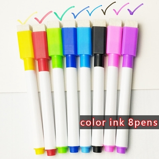 8 Colores Colorido Dry Wipe Pizarra Blanca Marcadores De Ventana Plumas De Aula Escolar Construidos Borrador Estudiante Bolígrafo De Dibujo Para Niños (8)