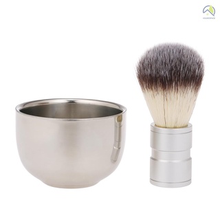H.S cepillo De afeitar con tazón De jabón crema para hombres barbero barbero/barbacoa/Barba/Barba/limpieza Facial/herramientas