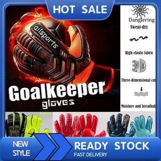 dl-ql 1 par de guantes de portero de látex/protección de dedos/fútbol profesional