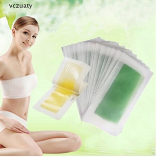 Vczuaty 5PCS Double Side Hair Removal Cold Wax Strips Paper For Leg Body Facial Hair CL