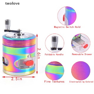 [twolove] 63mm Herb Grinders Tobacco Grinder Draw-out Crusher Grinders with brush .