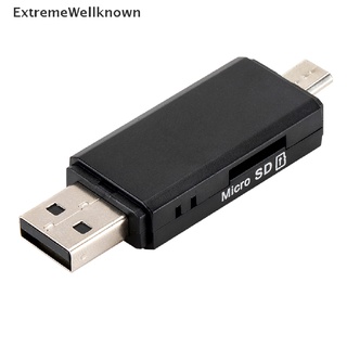 [ExtremeWellknown] Otg Micro lector de tarjetas USB lector de tarjetas para USB Micro adaptador Flash Drive (2)