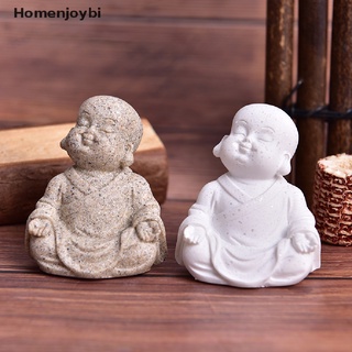 hbi> little monk estatuas de piedra arenisca buda escultura fengshui figuritas decoración del hogar bien