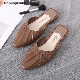 [nanjingxinbi] mujer sandalias planas de verano interior al aire libre zapatillas antideslizantes casa señoras zapatos 2,5 cm tacón [caliente]