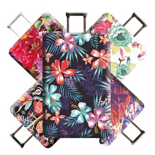 Floral viaje equipaje cubierta protectora maleta caso elástico tela equipaje cubierta de polvo
