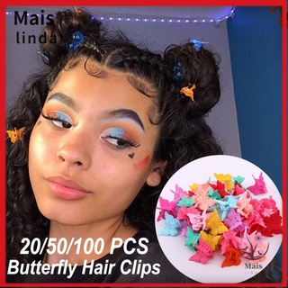 Dsft 20/50/100 Pcs tocado lindo Color mezclado accesorios de pelo mujeres niñas Mini horquillas mariposa Clips de pelo