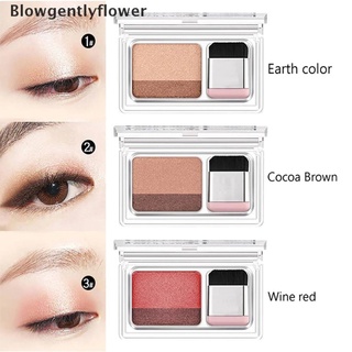 Blowgentlyflower Double Color Lazy Eye Shadow Palette Eyeshadow Waterproof Glitter Cosmetics BGF