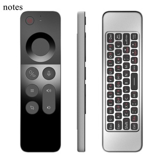 W3 2.4G control Remoto inalámbrico De Voz Air Mouse Mini Teclado Para Android TV BOX/Windows/Mac OS/Linux giroscopio plegable
